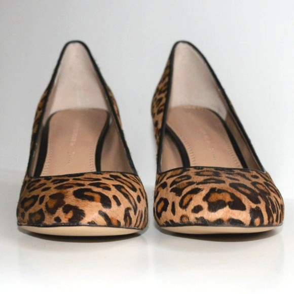NWOT / NWOB Size 6.5 Banana Republic "Ivonne" Leopard Print-Dyed Calf Hair Pumps - Picture 5 of 15